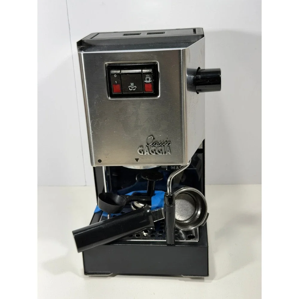 Gaggia Classic Espresso Machine Stainless Steel Italian Coffee Maker Silver
